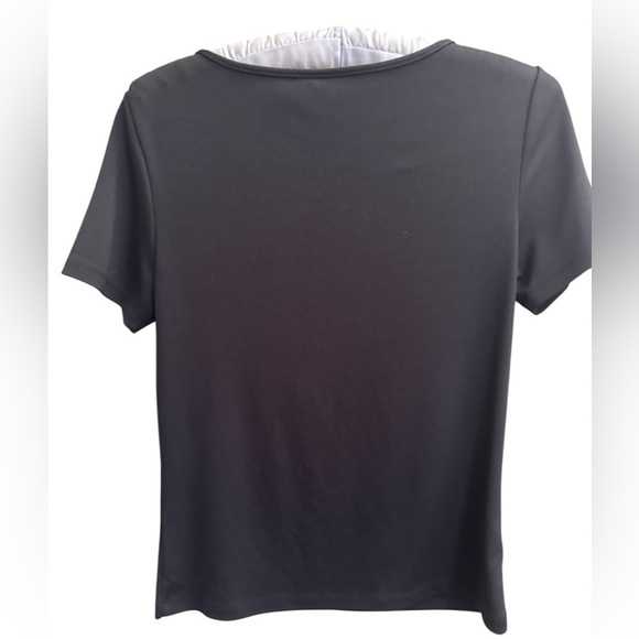 ANN TAYLOR Women’s Black Top Tie Detail Size Small Packable Wardrobe Capsule EUC - Picture 7 of 11